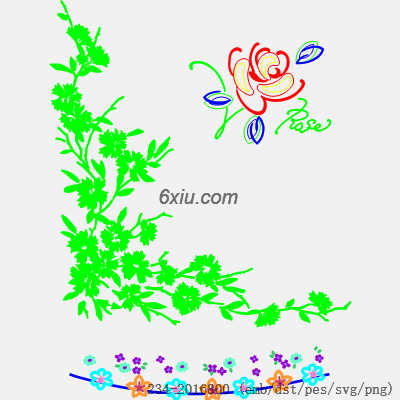 svg矢量绣花图下载