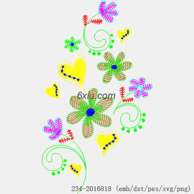 svg矢量绣花图下载
