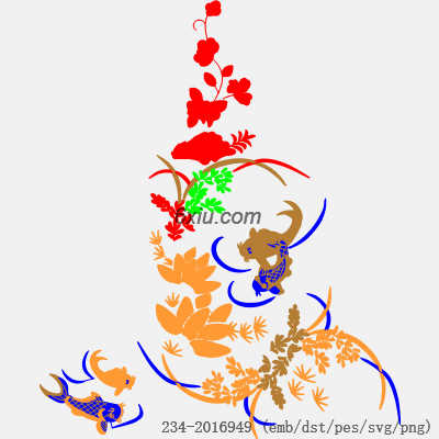 svg矢量绣花图下载
