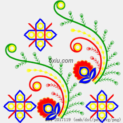 svg矢量绣花图下载