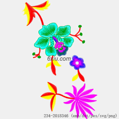 svg矢量绣花图下载