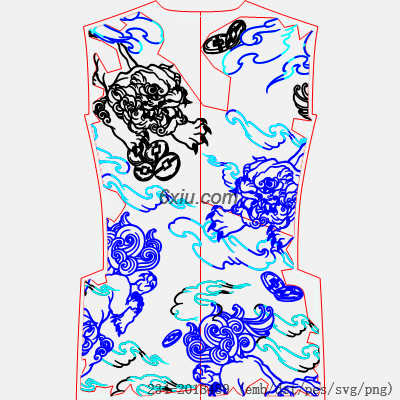 svg矢量绣花图下载