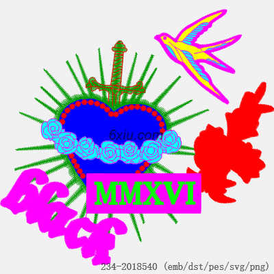 svg矢量绣花图下载