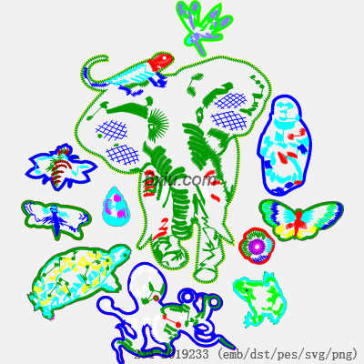 svg矢量绣花图下载