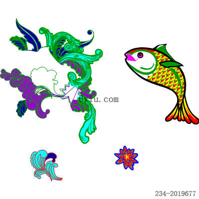 svg矢量绣花图下载