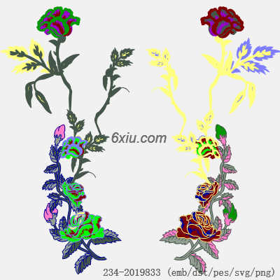 svg矢量绣花图下载