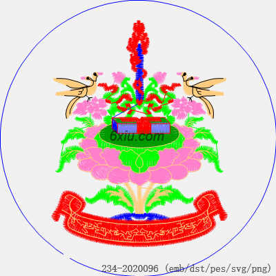 svg矢量绣花图下载