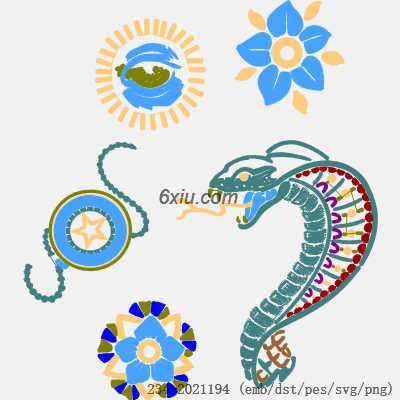 svg矢量绣花图下载