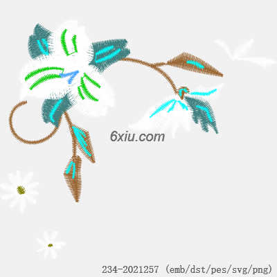 svg矢量绣花图下载