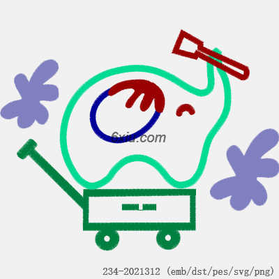 svg矢量绣花图下载
