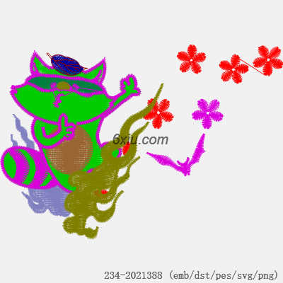 svg矢量绣花图下载