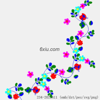 svg矢量绣花图下载