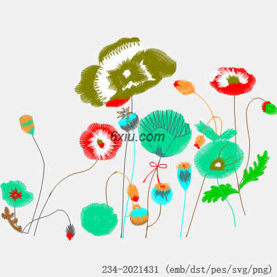 svg矢量绣花图下载