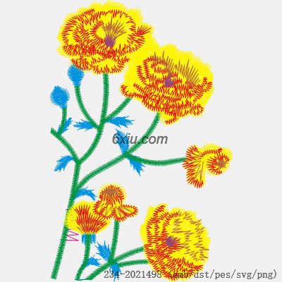 svg矢量绣花图下载