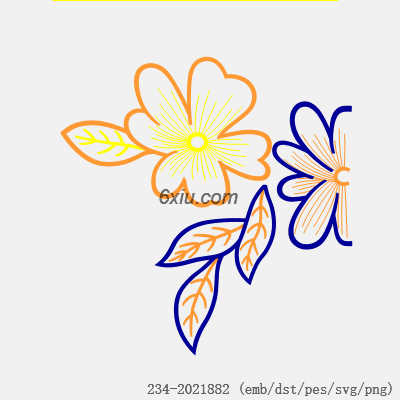svg矢量绣花图下载