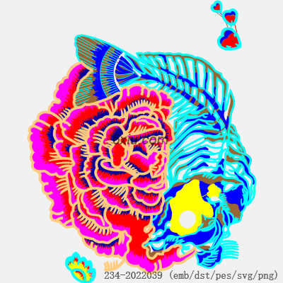svg矢量绣花图下载