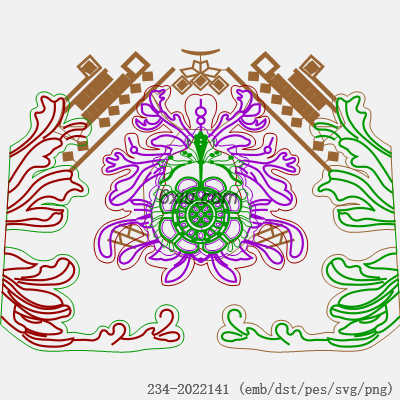 svg矢量绣花图下载