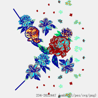 svg矢量绣花图下载