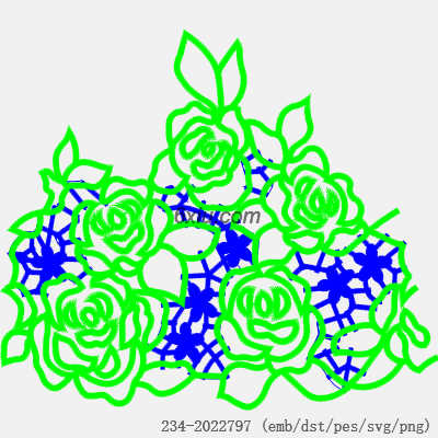 svg矢量绣花图下载