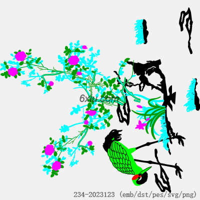 svg矢量绣花图下载