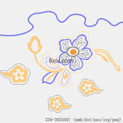 svg矢量绣花图下载