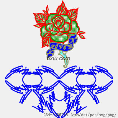 svg矢量绣花图下载
