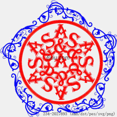 svg矢量绣花图下载