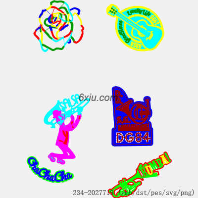svg矢量绣花图下载