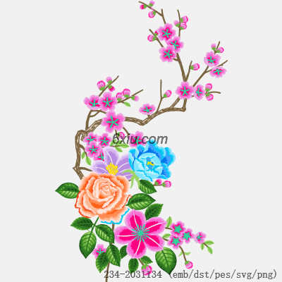 svg矢量绣花图下载
