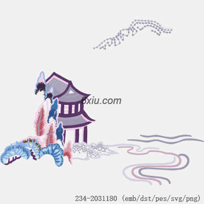 svg矢量绣花图下载