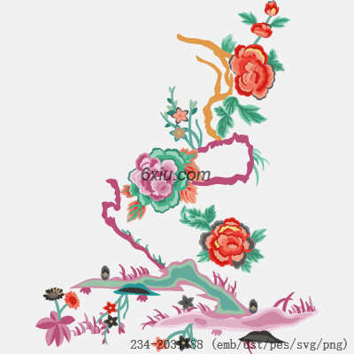 svg矢量绣花图下载