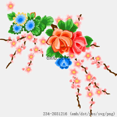 svg矢量绣花图下载