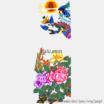 svg矢量绣花图下载