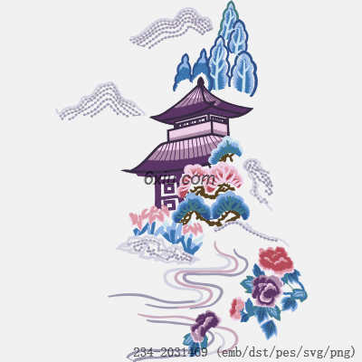 svg矢量绣花图下载