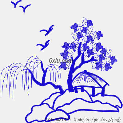 svg矢量绣花图下载
