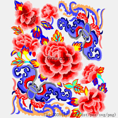 svg矢量绣花图下载