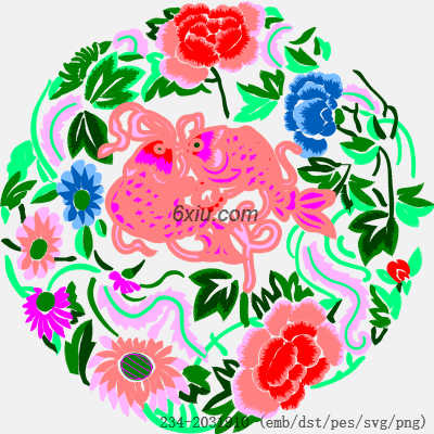 svg矢量绣花图下载
