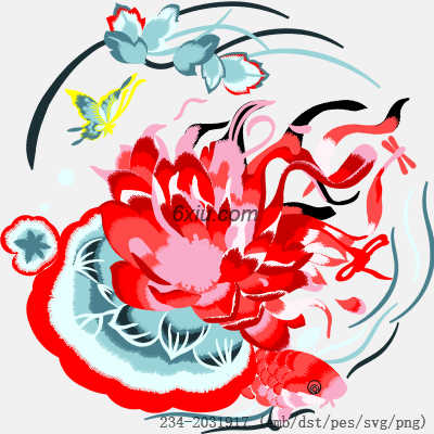svg矢量绣花图下载