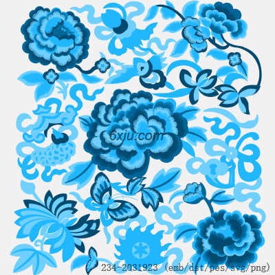 svg矢量绣花图下载