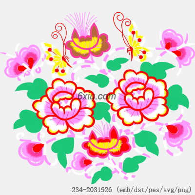 svg矢量绣花图下载
