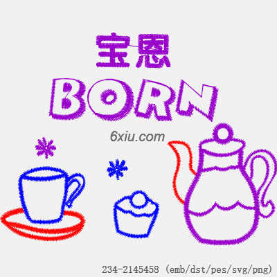svg矢量绣花图下载