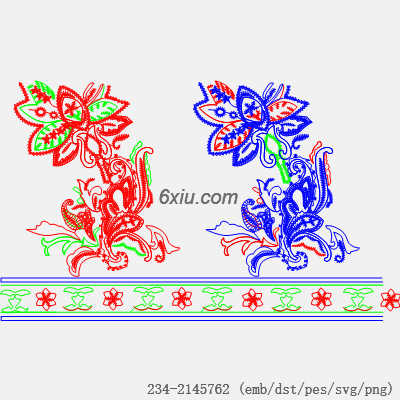 svg矢量绣花图下载