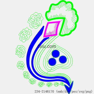 svg矢量绣花图下载