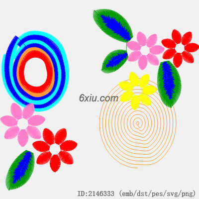 svg矢量绣花图下载