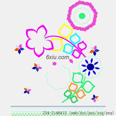 svg矢量绣花图下载