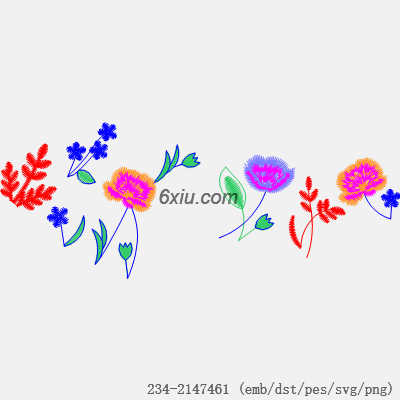svg矢量绣花图下载