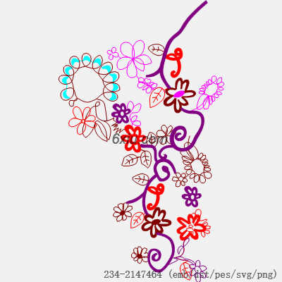 svg矢量绣花图下载