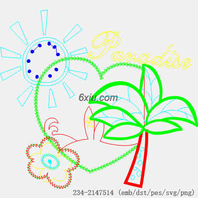 svg矢量绣花图下载