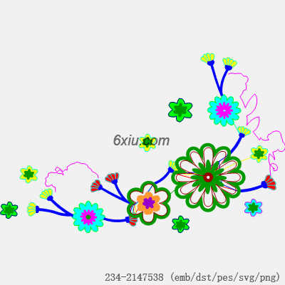 svg矢量绣花图下载