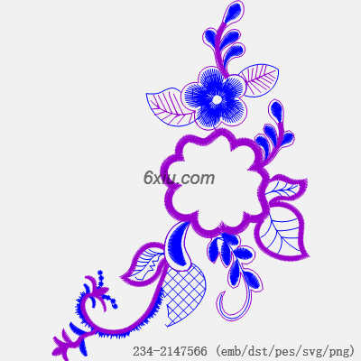 svg矢量绣花图下载